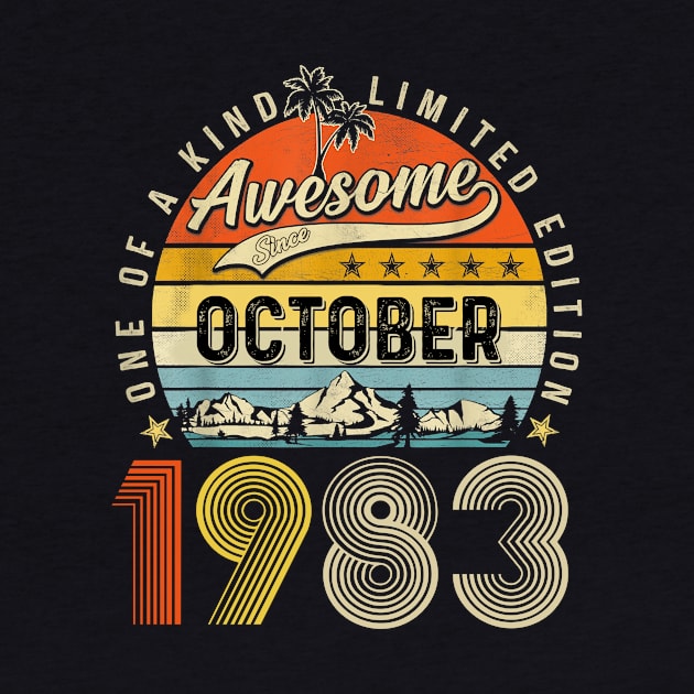 Awesome Since October 1983 Vintage 40th Birthday by Gearlds Leonia